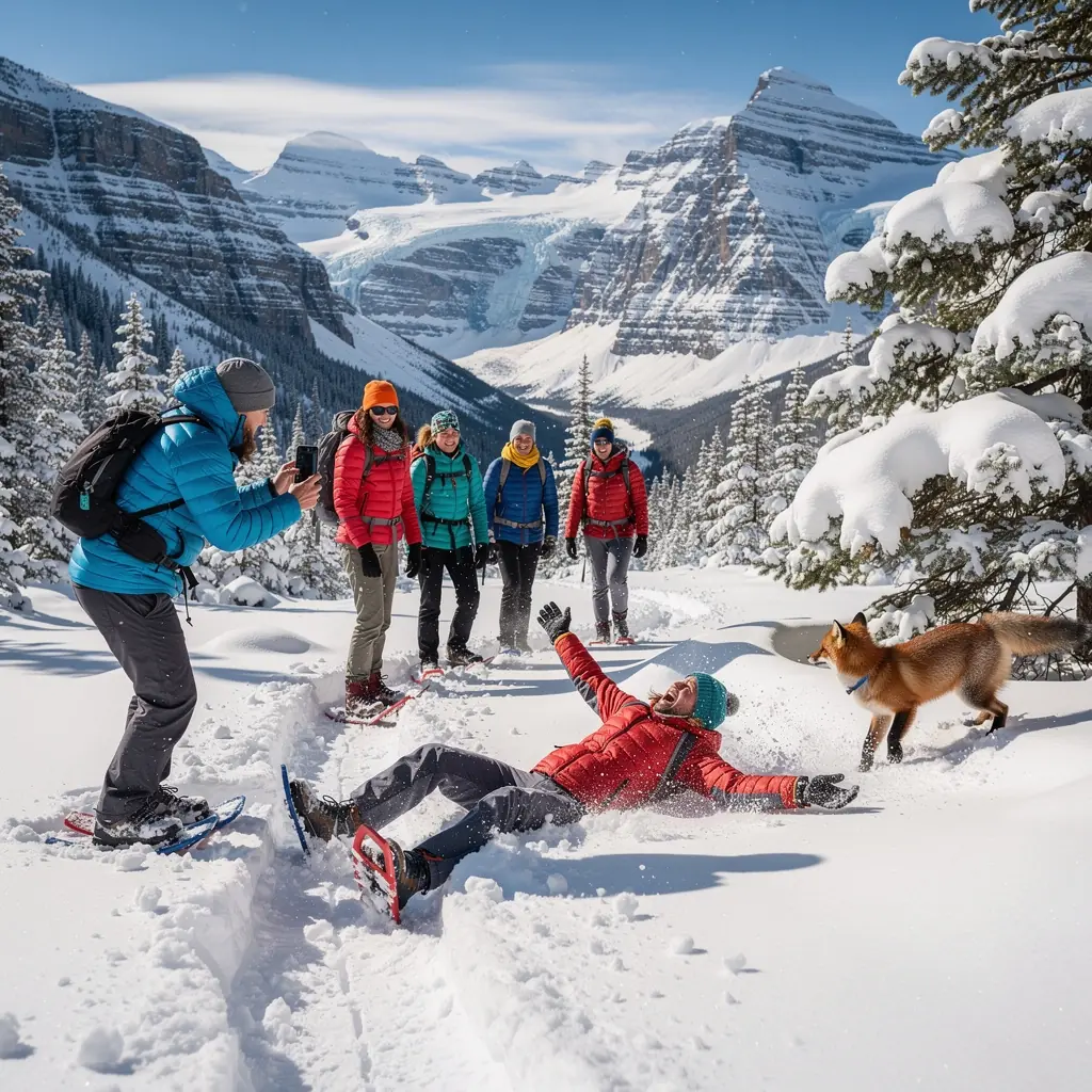 Солнечный день, отражающийся в кристально чистых ледяных водах озера.
