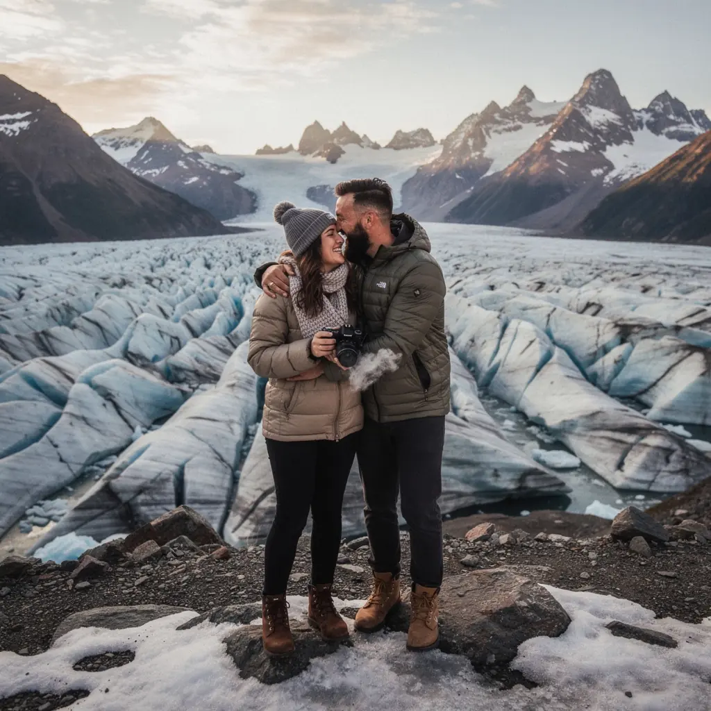 Дикая природа альпийских лугов с пастущимися животными и живописными горами.